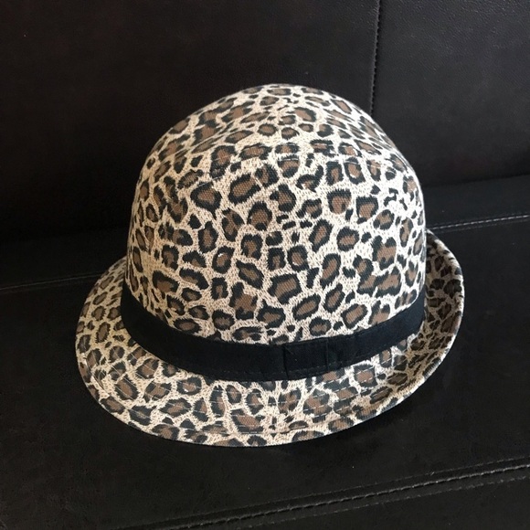 Leopard Print Fedora Hat Unisex One Size - Picture 3 of 5